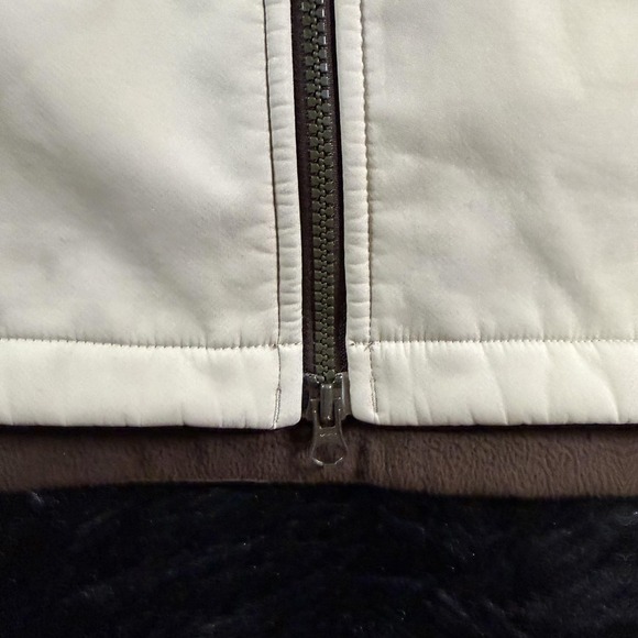 Nike Jacket Mens XL Beige White Fleece Lined Full Zip Zip Pockets Swoosh Outdoor - Picture 10 of 14